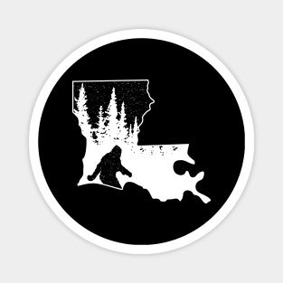 Bigfoot Louisiana State Map Gifts Magnet